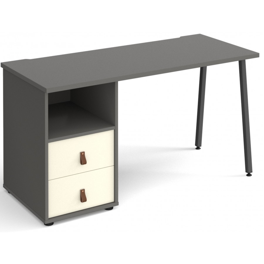 Sparta Straight A Frame Desk With Pedestal 